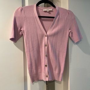 Pink ribbed cardigan